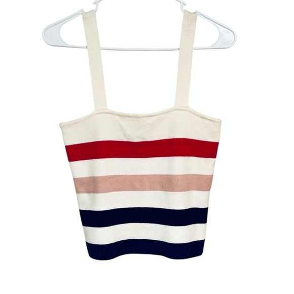 Moon & Madison Striped Sweater Tank Women's Top L - Picture 2 of 7